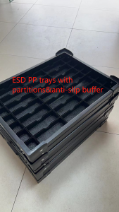 Black Anti-static Corrugated Boxes, Trays & Dividers